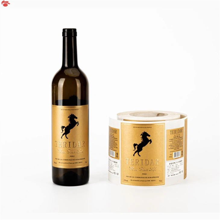 gold foil sticker labels bottle